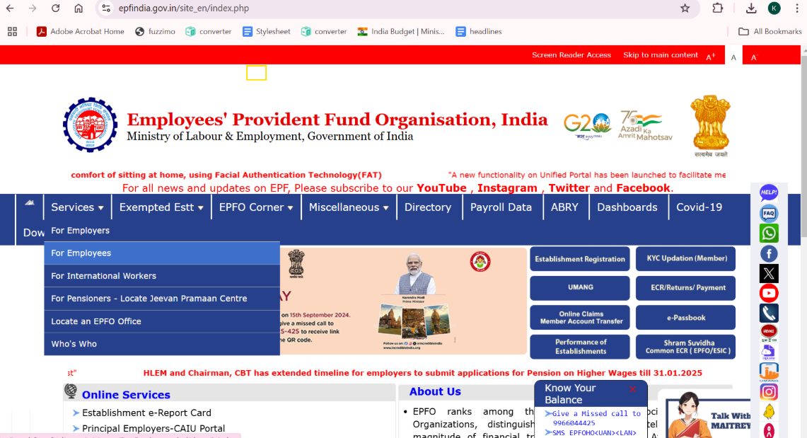 இந்திய ஊழியர்கள் 7 கோடி பயனாளிகளுக்கு EPF வட்டி விகித பலன்கள்.