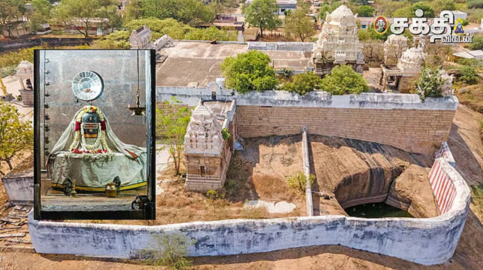 கரூர் ராட்சாண்டார் திருமலை விரையாச்சிலைநாதர் கோயிலின் மலைக்கோயில் தோற்றம்.