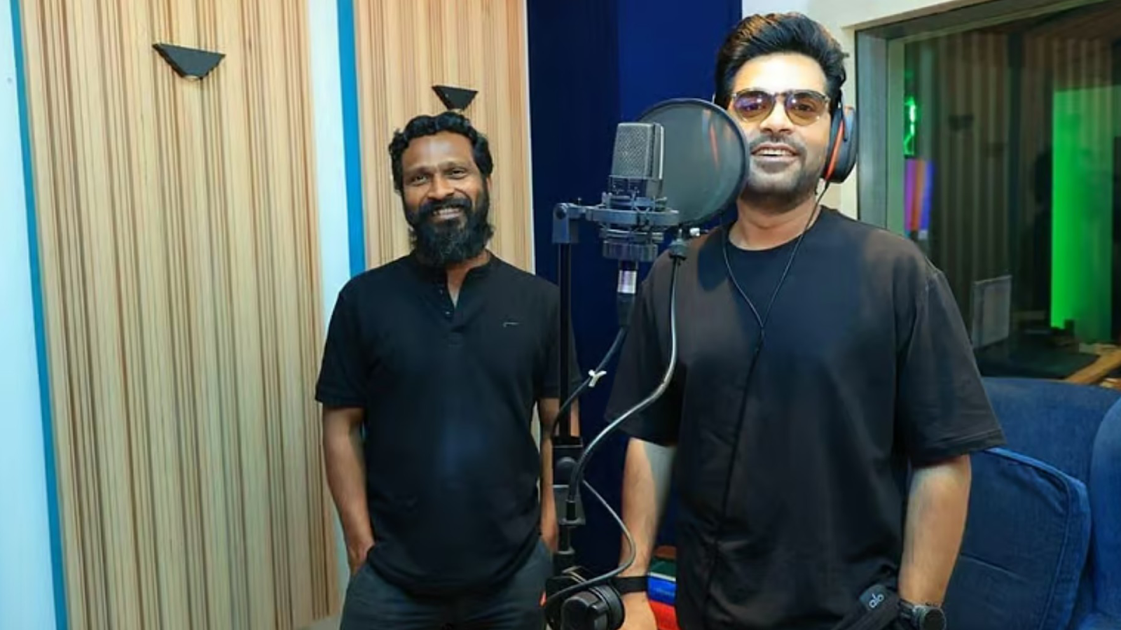 வெற்றிமாறன், சிம்பு, அனிருத்: அரசன் படக்குழு.