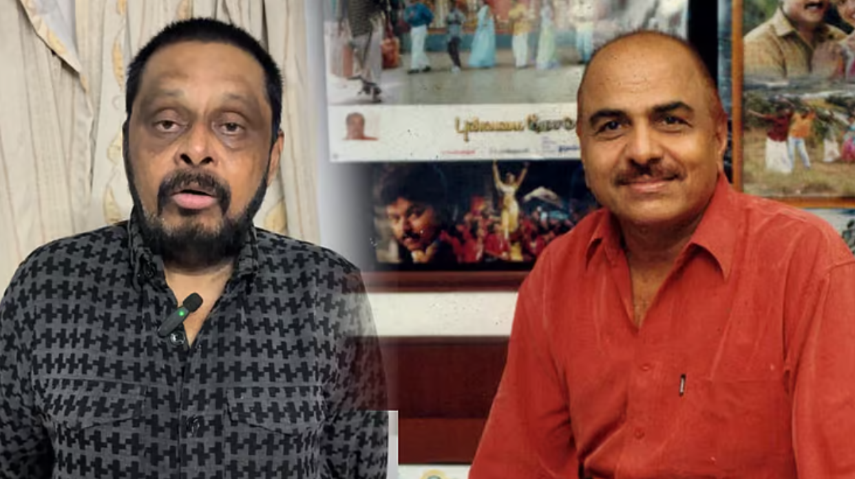 இயக்குநர் விக்ரமன் இரங்கல் தெரிவிக்கும் காட்சி.