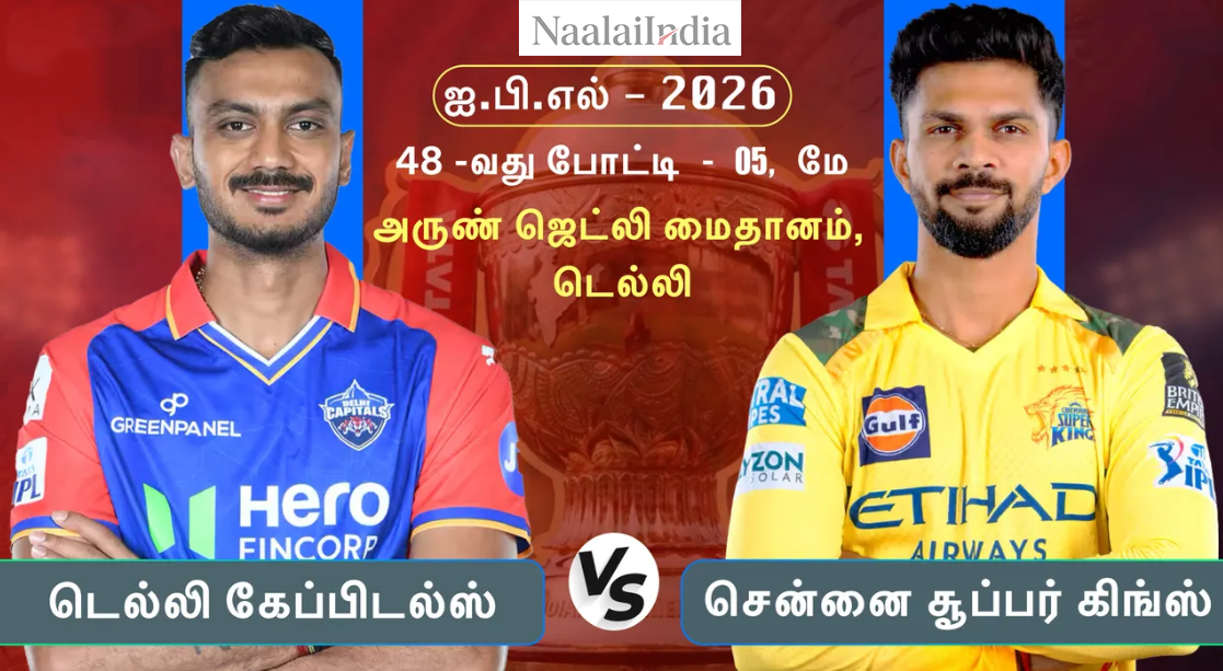 சிஎஸ்கே கேப்டன் ருதுராஜ் கெய்க்வாட் மற்றும் டெல்லி கேப்டன் அக்சர் படேல் டாஸின் போது.