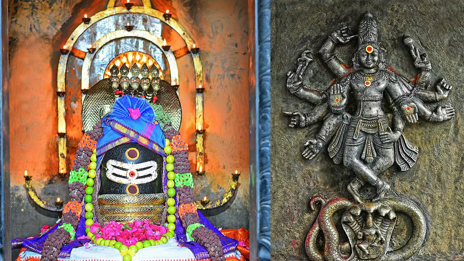 மேற்கு நோக்கிய மேகநாதேஸ்வரர் சிவலிங்கம்