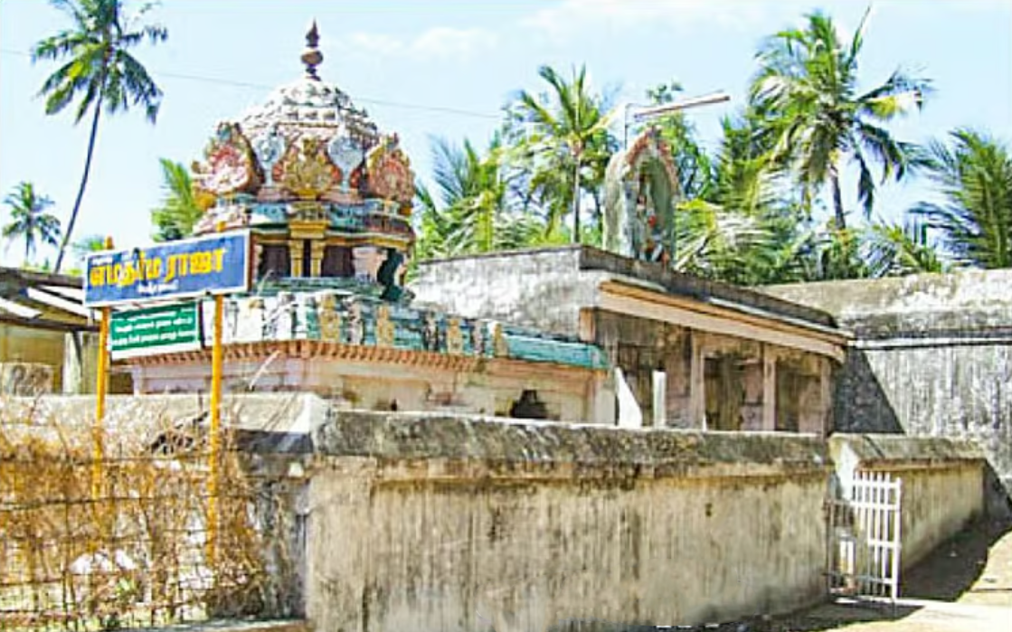 ஸ்ரீவாஞ்சியம் கோயிலின் யோக பைரவர் அல்லது சண்டராகுவின் சிறப்பு சந்நிதி.
